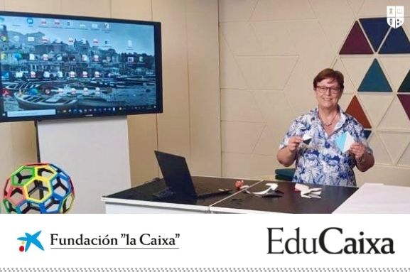 La profesora Belen Garrido en EduCaixa para HelloMath!
